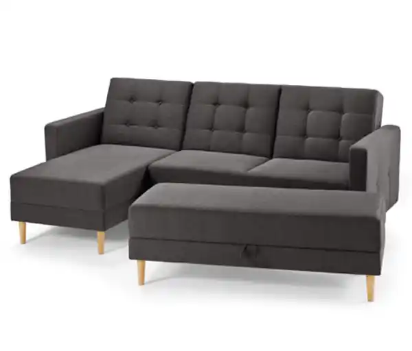 Bild 1 von Federkern-Eckschlafsofa mit Stauraumbank