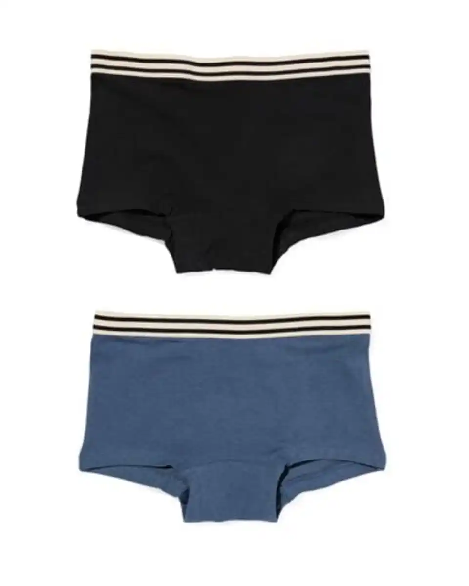 Bild 1 von 2er-Pack Kinder-Boxershorts, Baumwolle/Elasthan schwarz
