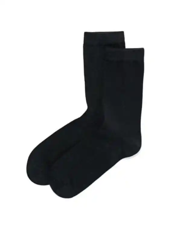 Bild 1 von 2 Paar Damen-Socken mit Bambus, nahtlos schwarz