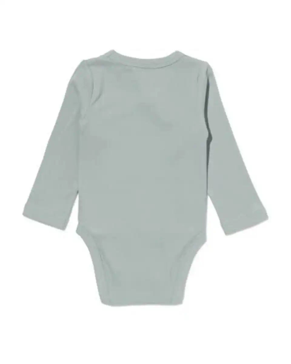 Bild 3 von größenflexibler Newborn-Wickelbody, Feinripp, mit Bambus/Elasthan grün