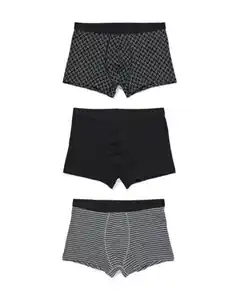 3er-Pack Herren-Boxershorts, kurz, Baumwolle/Elasthan schwarz