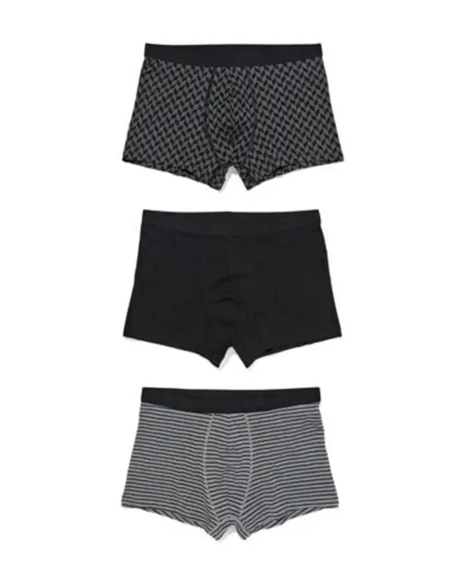 Bild 2 von 3er-Pack Herren-Boxershorts, kurz, Baumwolle/Elasthan schwarz