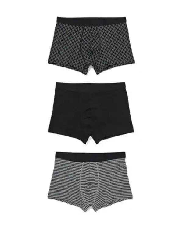 Bild 2 von 3er-Pack Herren-Boxershorts, kurz, Baumwolle/Elasthan schwarz