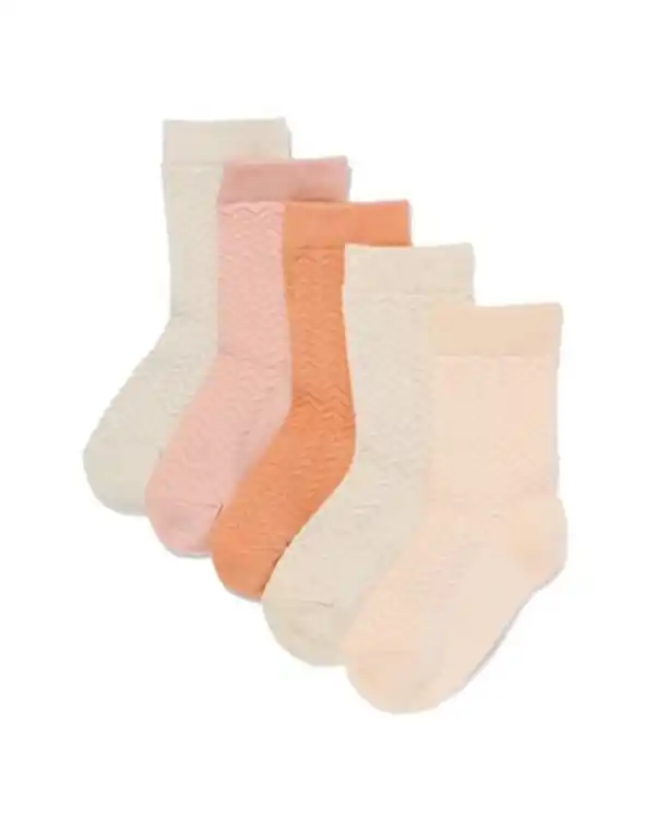 Bild 1 von Socken mit Baumwolle Zickzack – 5 Paar beige