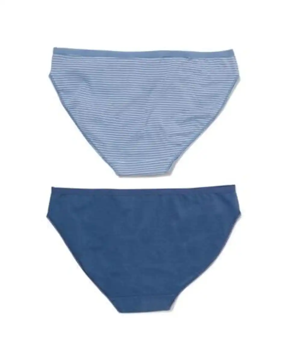 Bild 3 von 2er-Pack Damen-Slips, Baumwolle/Elasthan blau