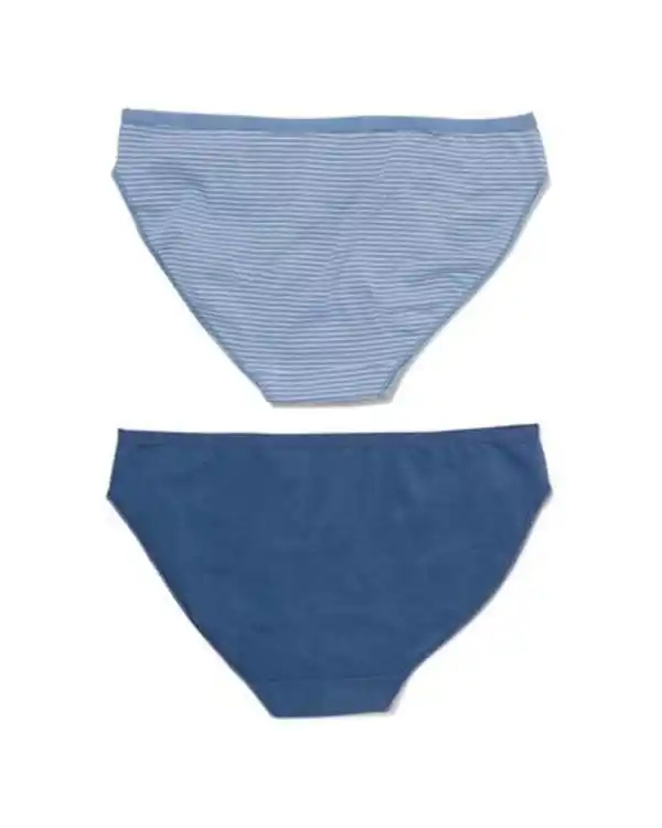 Bild 3 von 2er-Pack Damen-Slips, Baumwolle/Elasthan blau
