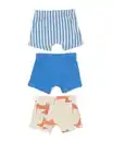 Bild 4 von Kinder-Boxershorts Stretch-Baumwolle – 3 Stück blau