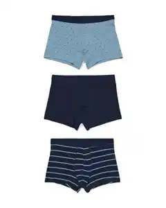 3er-Pack Herren-Boxershorts, kurz, Baumwolle/Elasthan dunkelblau