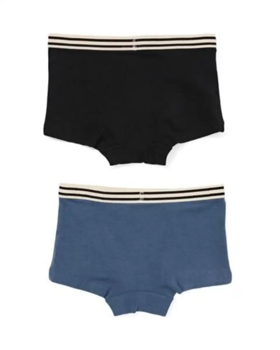 Bild 4 von 2er-Pack Kinder-Boxershorts, Baumwolle/Elasthan schwarz