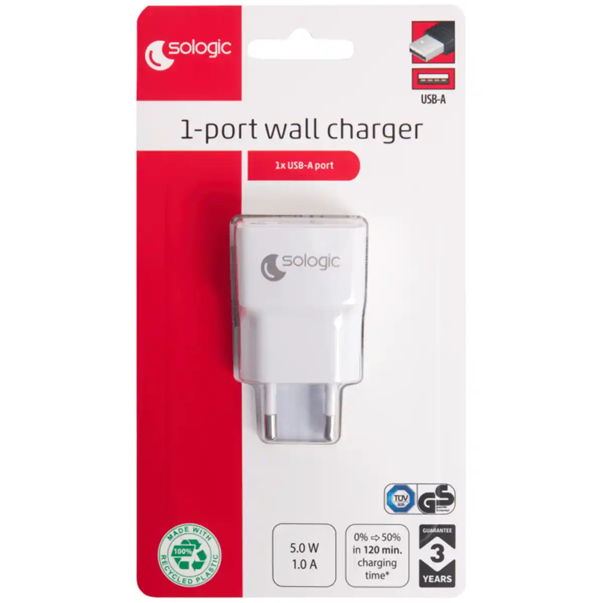 Bild 3 von Sologic USB-A-Wandladegerät