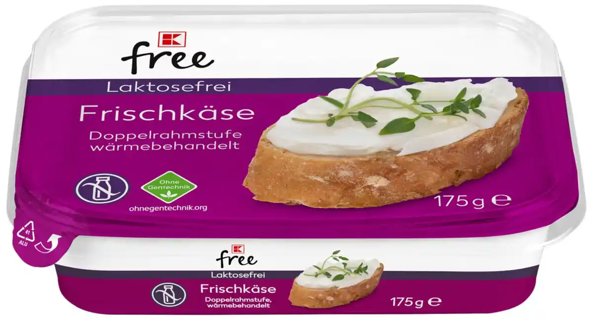 Bild 1 von K-FREE LAKTOSEFREI Frischkäse, 175-g-Becher