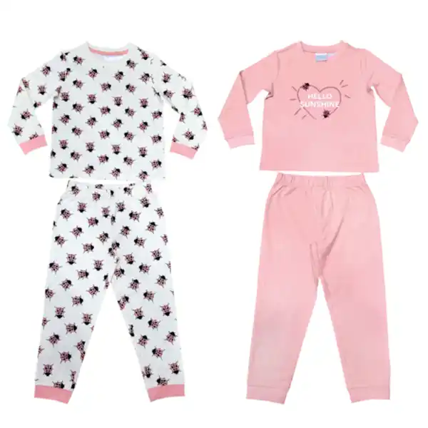 Bild 1 von Pyjama, pink/beige, 86/92, 2er Set