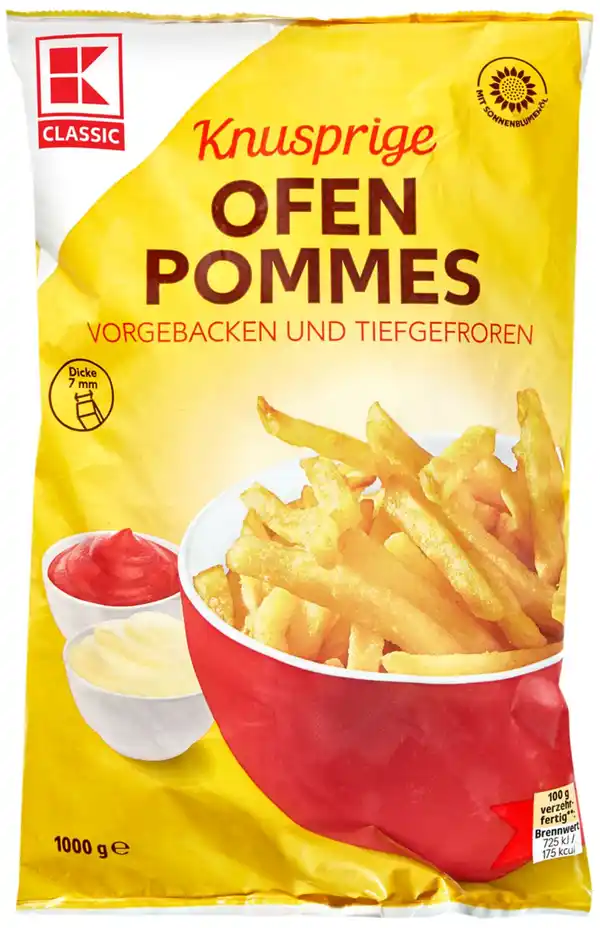 Bild 1 von K-CLASSIC Ofen-Pommes, 1-kg-Beutel