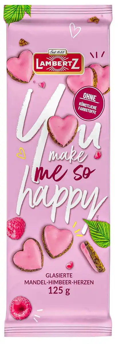 Bild 1 von LAMBERTZ Glasierte Mandel-Herzen, 125-g-Packg.