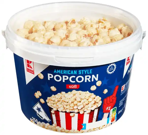 Bild 1 von K-CLASSIC American Style Popcorn, 250-g-Eimer