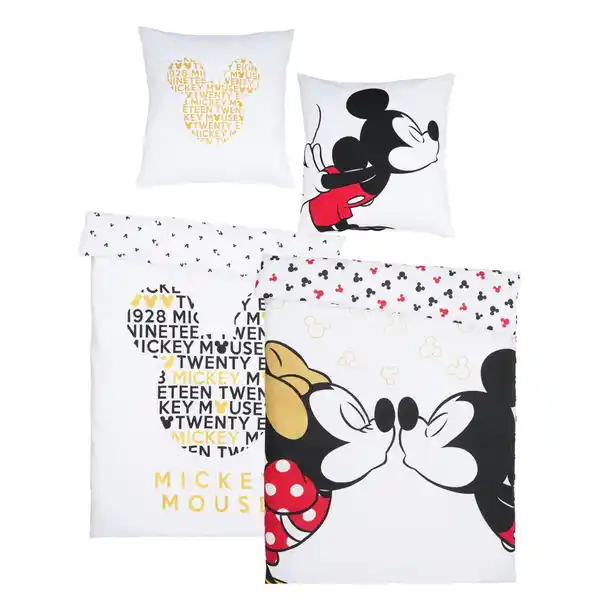 Bild 1 von Bettwäsche-Set »Mickey & Minnie«, 2-teilig