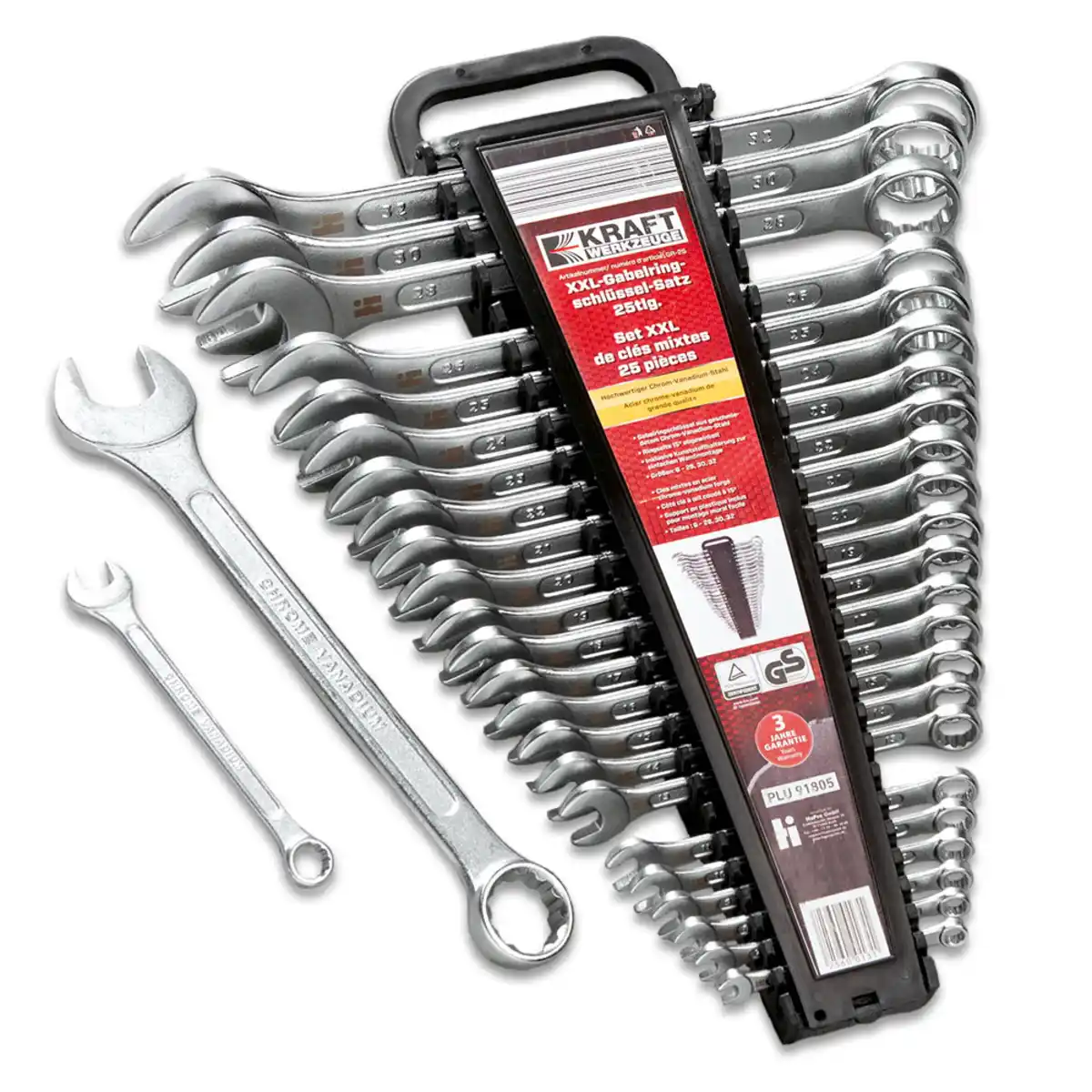 Bild 1 von XXL-Gabelringschlüsselsatz, 25-tlg.