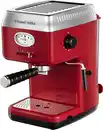 Bild 1 von Russell Hobbs Siebträger Retro Espressomaschine Rot + 2 Tasseinsätzen + Wassertank+ Milchschaumdüse