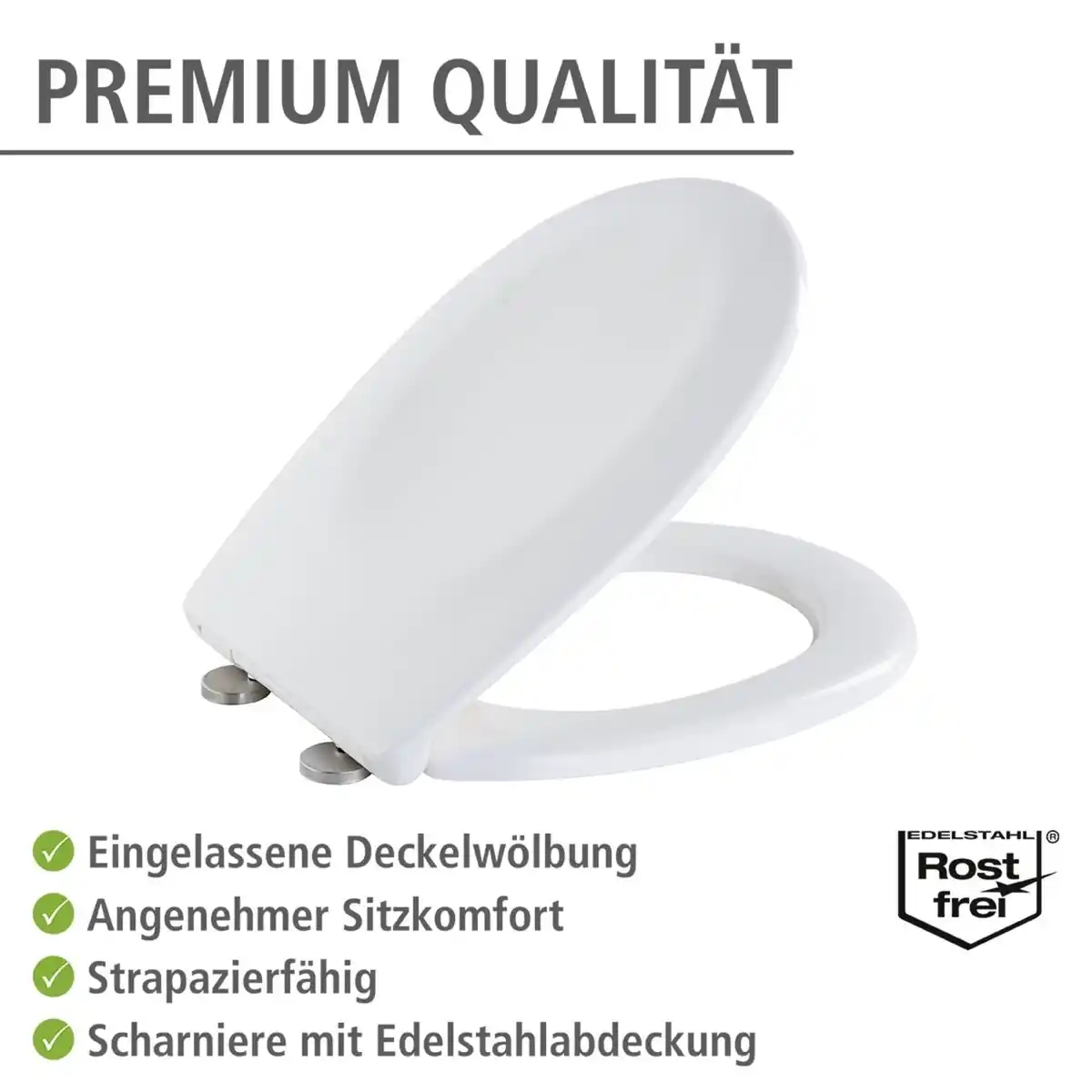 Bild 3 von Toilettensitz Mod. Varoni, WC-Sitz mit Absenkautomatik, Schnellbefestigung, aus antibakteriellem, st