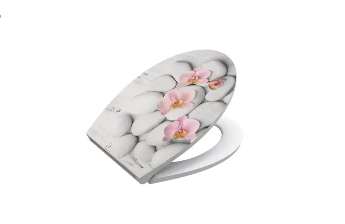 Bild 4 von Duschwell Duroplast WC-Sitz Carving Printing Stein Orchidee