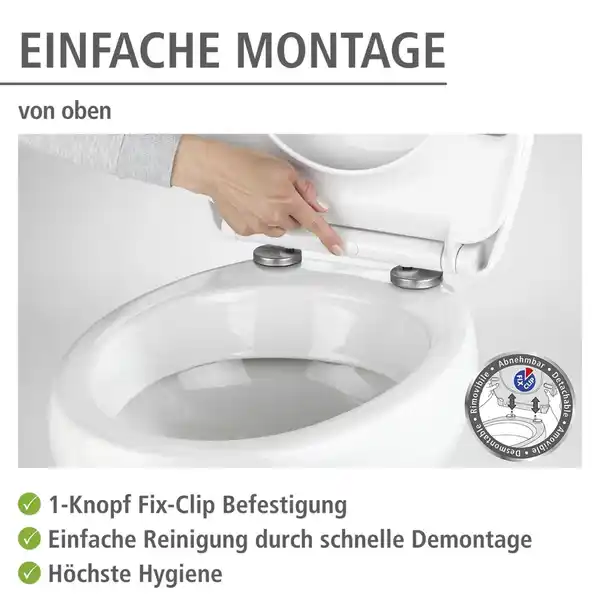 Bild 2 von Toilettensitz Droplets Hochglanz, WC-Sitz mit Absenkautomatik, Schnellbefestigung