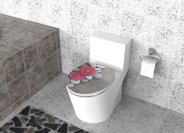 Bild 2 von Duschwell Duroplast WC-Sitz Water Printing - Steinblume