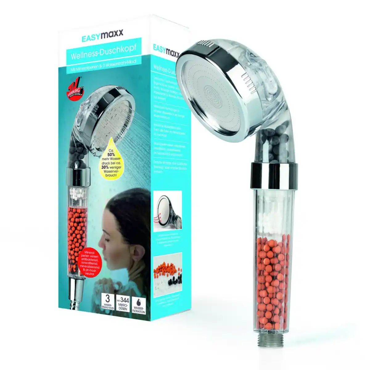 Bild 2 von EASYmaxx Duschkopf Spa 3in1 mit Mineralperlen