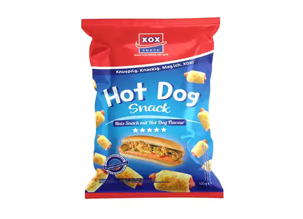 Bild 1 von XOX Hot-Dog-Snack knuspriger Maissnack mit Hot-Dog-Geschmack