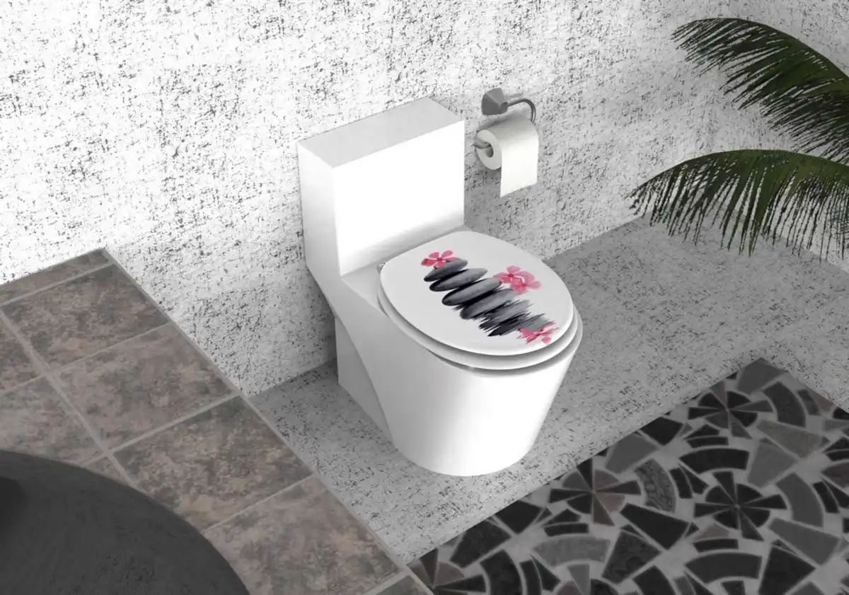 Bild 3 von Duschwell MDF WC-Sitz 3D - Steinturm Blume