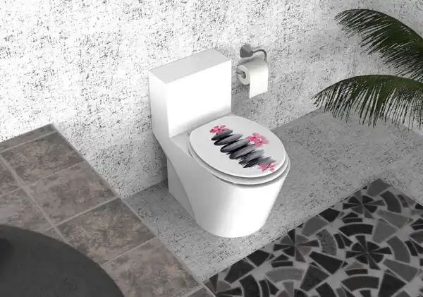 Bild 3 von Duschwell MDF WC-Sitz 3D - Steinturm Blume