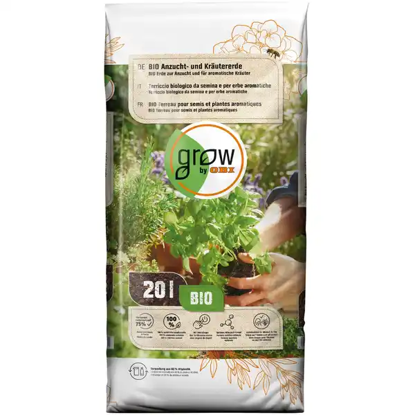 Bild 1 von GROW by OBI BIO Anzucht- und Kräutererde, 20l