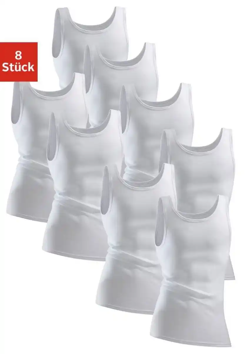 Bild 1 von Clipper Unterhemd (8-St) aus Feinripp, Weiß