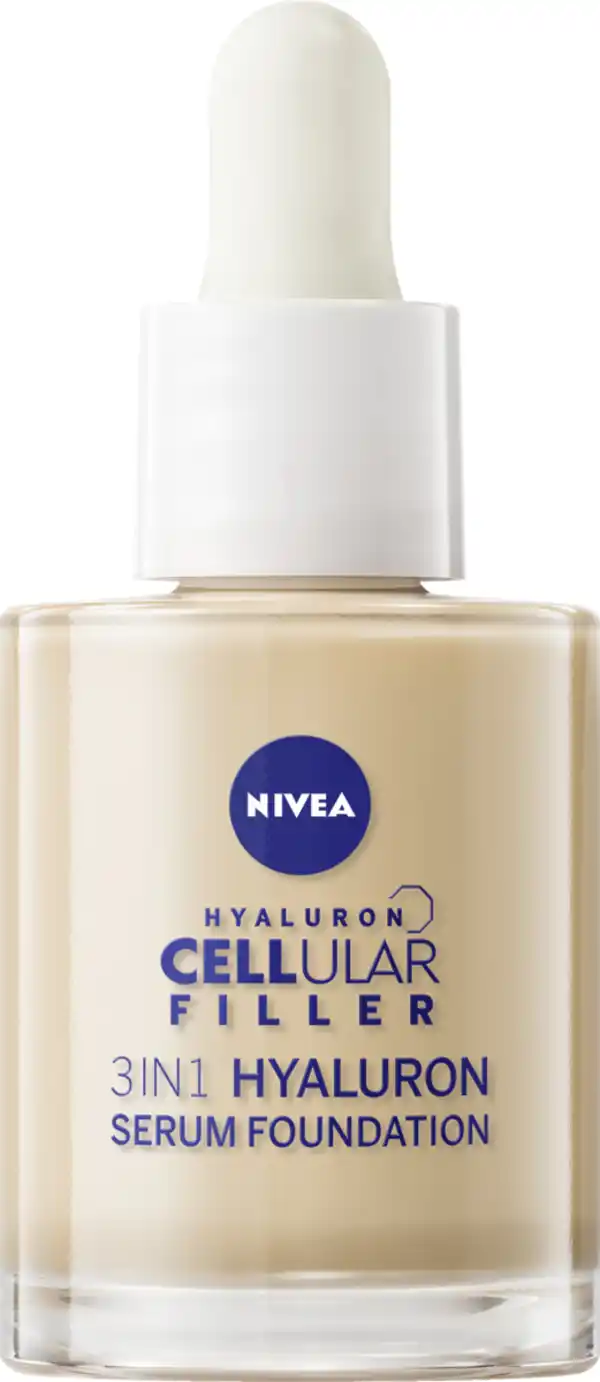 Bild 1 von NIVEA Cellular Filler 3in1 Hyaluron Serum Foundation 02 Mittel, 30 ml