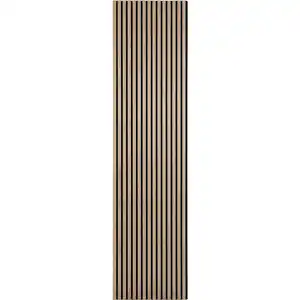 ECON Akustikpaneel Eiche 240 cm x 60 cm x 1,8 cm MDF Schwarz