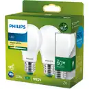 Bild 1 von Philips LED-Leuchtmittel ultraeffizient E27 Glühlampenform 4W 840lm 2er Set