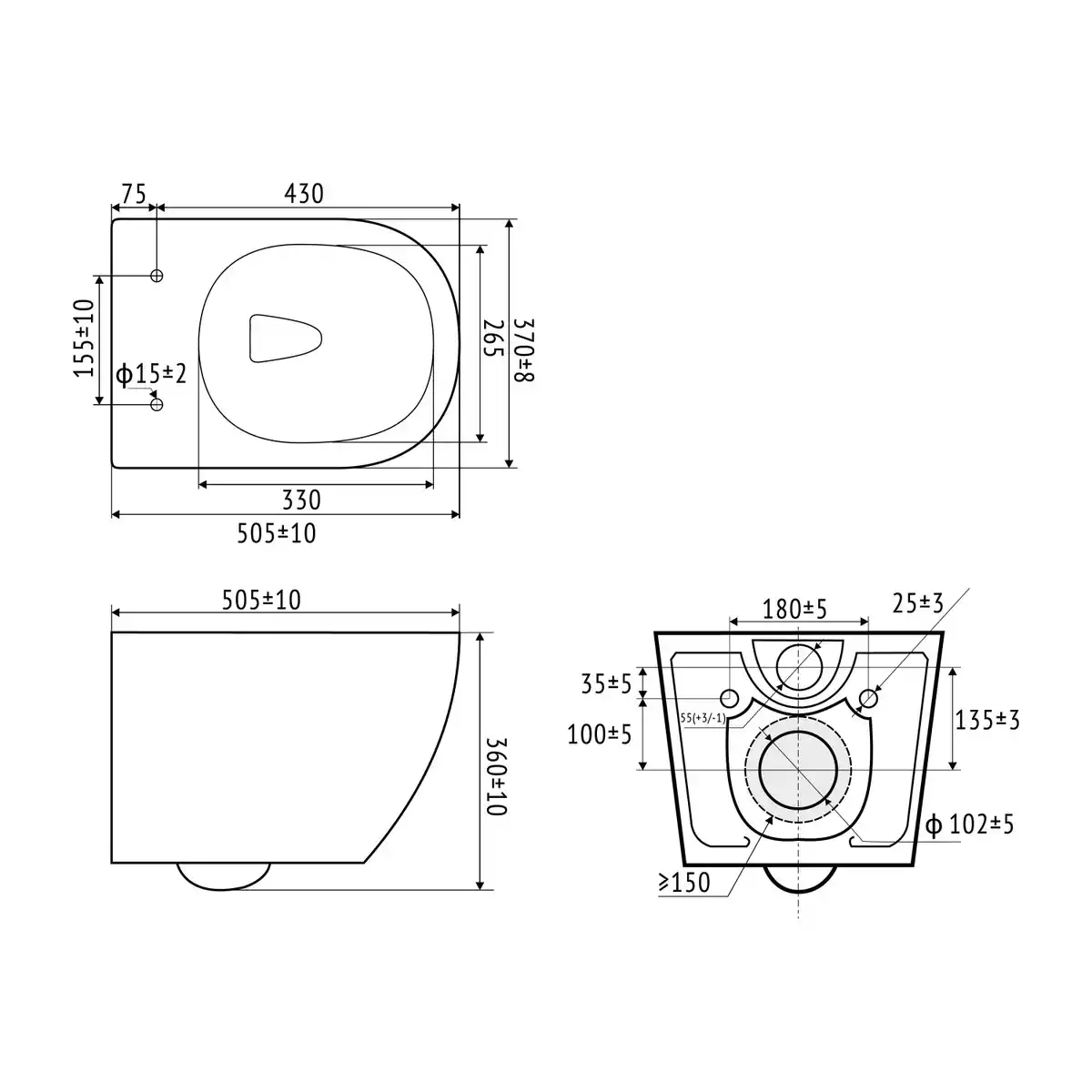 Bild 4 von baliv Wand WC-Set Kingston Tiefspüler weiß spülrandlos