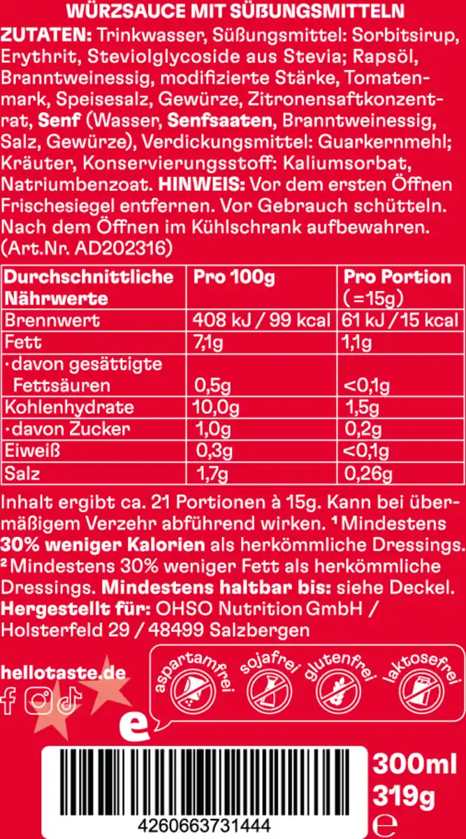 Bild 2 von hello taste American Dressing, 300 ml