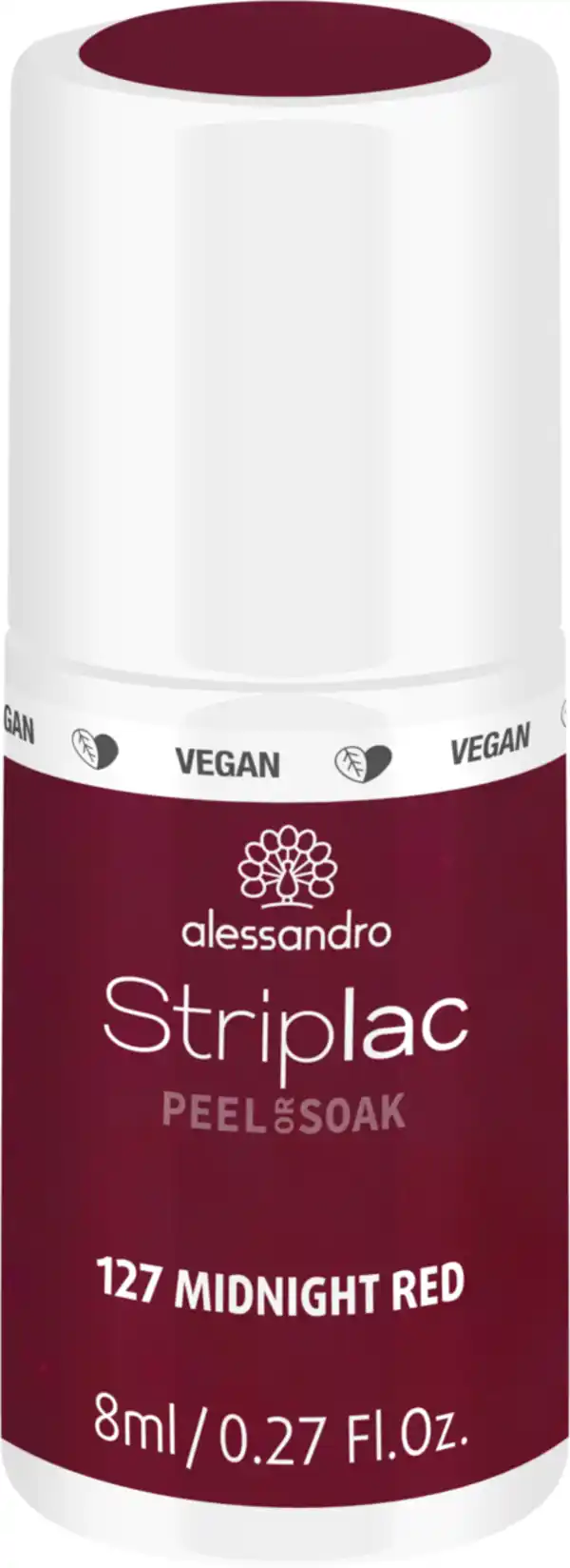 Bild 1 von Alessandro STRIPLAC PEEL OR SOAK MIDNIGHT RED -VEGAN, 8 ml