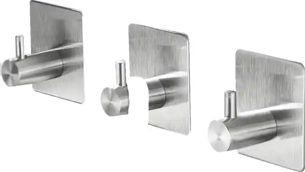 Bild 3 von IDEENWELT Selbstklebende Wandhaken 3er-Set Edelstahl