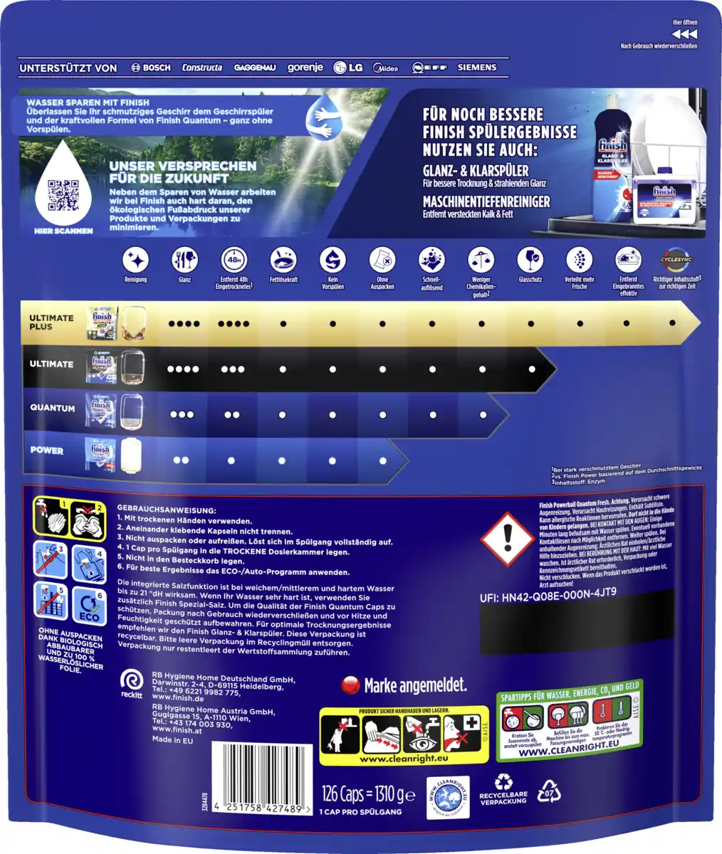 Bild 2 von Finish Quantum All in 1 Caps Super Sparpack