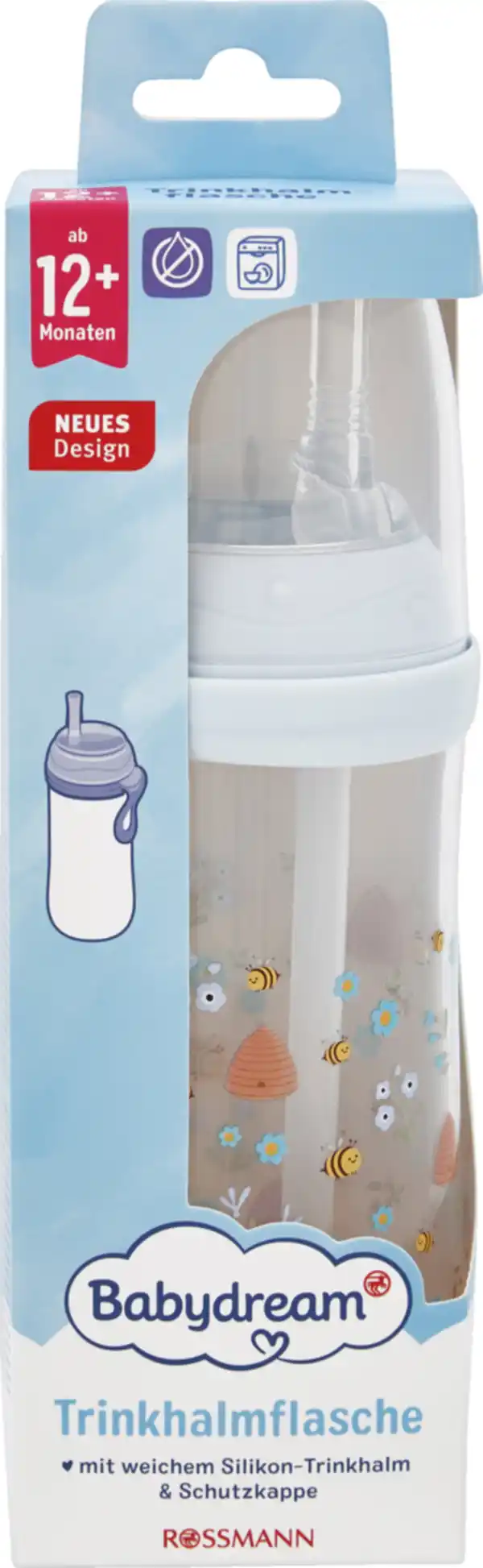 Bild 1 von Babydream Trinkhalmflasche 360 ml / ab 12 Monaten / Bienen