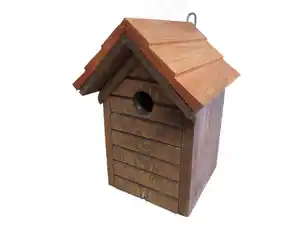 Nistkasten braun mit Schindelholzdach LxBxH: 26x19,5x19,5 cm