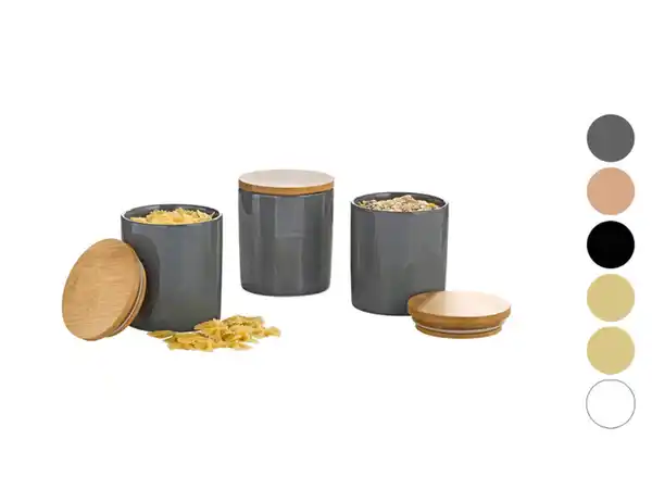 Bild 1 von Esmeyer Porzellandosen mit Bambusdeckel 3er Set