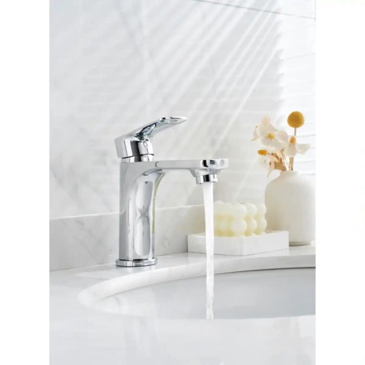 Bild 2 von WELLWATER Waschtisch-Einhebelmischer »Bozen«, Höhe: 152,4 mm, Messing/Zink, chromfarben