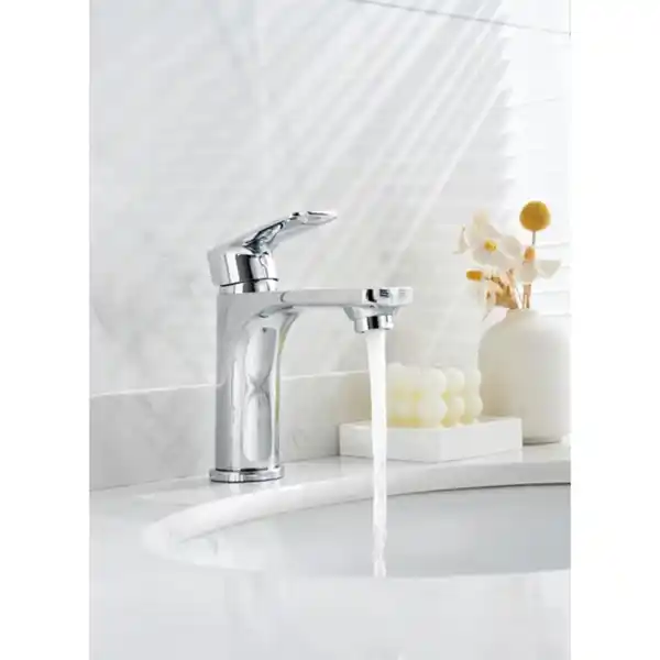 Bild 2 von WELLWATER Waschtisch-Einhebelmischer »Bozen«, Höhe: 152,4 mm, Messing/Zink, chromfarben