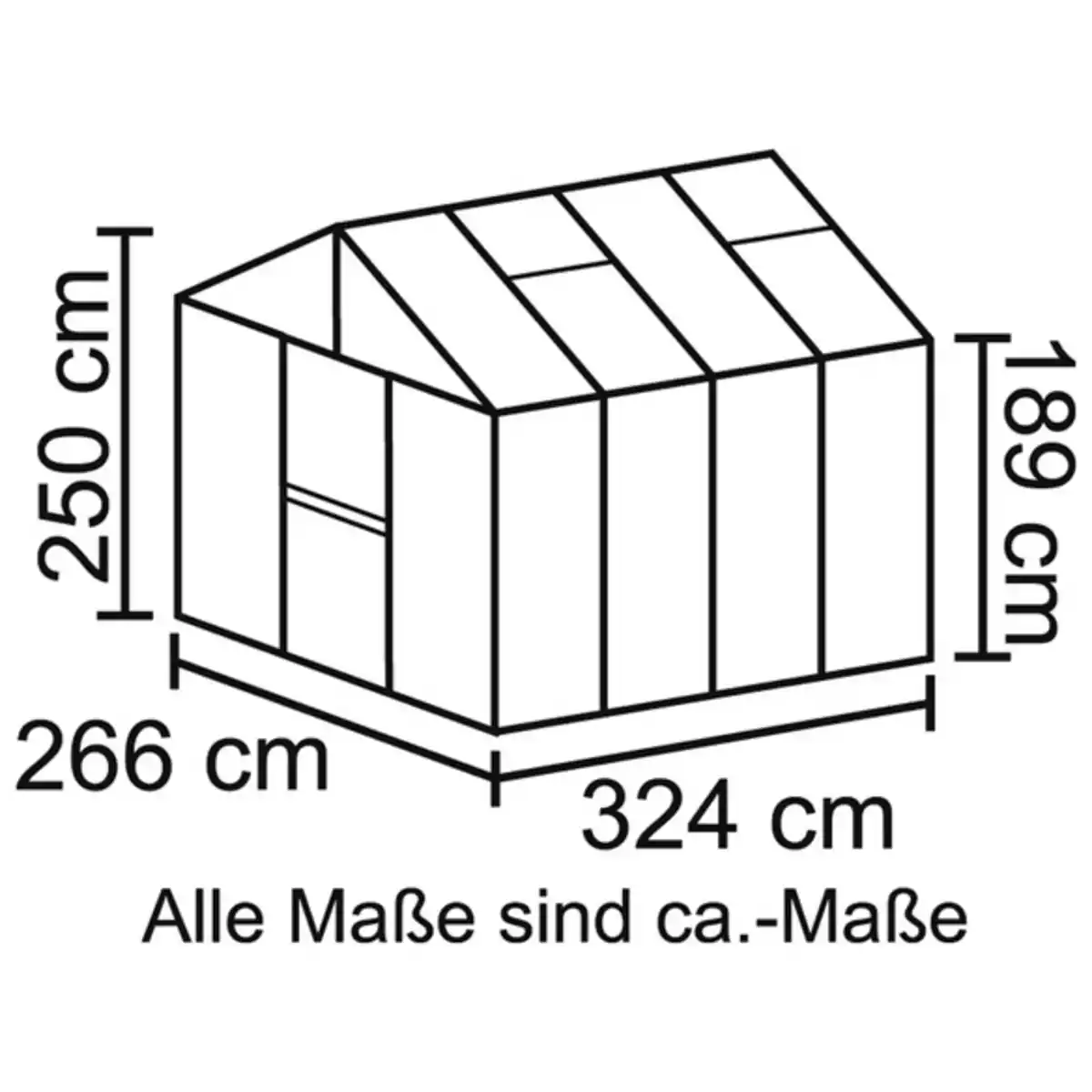 Bild 2 von VITAVIA Gewächshaus »Zeus«, 8,1 m², Aluminium/Glas, winterfest