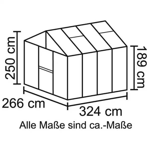 Bild 2 von VITAVIA Gewächshaus »Zeus«, 8,1 m², Aluminium/Glas, winterfest