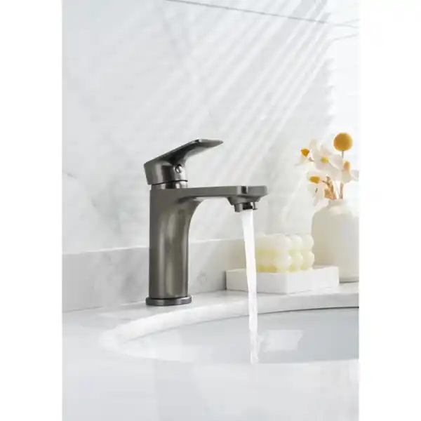 Bild 4 von WELLWATER Waschtisch-Einhebelmischer »Bozen«, Höhe: 152,4 mm, Messing/Zink, graphitfarben