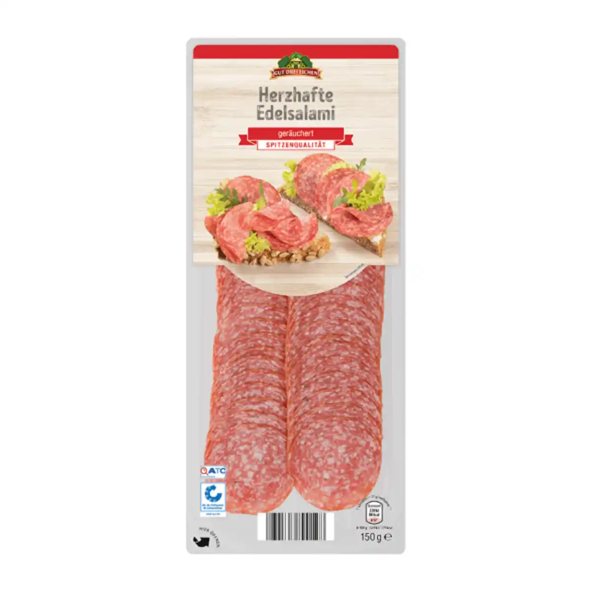 Bild 1 von GUT DREI EICHEN Herzhafte Edelsalami 150g