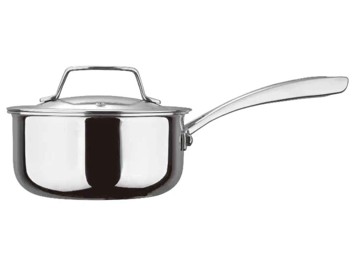 Bild 2 von Masterpro by Roland Trettl Edelstahl-Stielkasserole GIRO 3, Ø 16 cm, mit Deckel